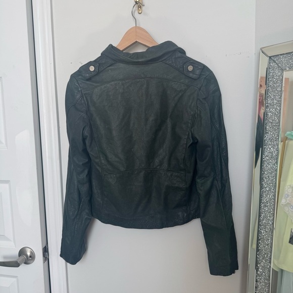 Doma Women's forest deep green Leather Jacket M - Picture 9 of 10